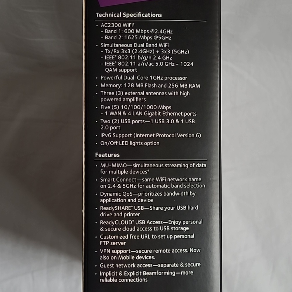 Netgear Nighthawk AC2300 Smart WiFi Router (Model #R7000P) - Picture 8 of 12